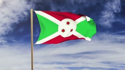 4K Burundi flag waving in the wind. Green screen, alpha matte. Loopable animation Stock video