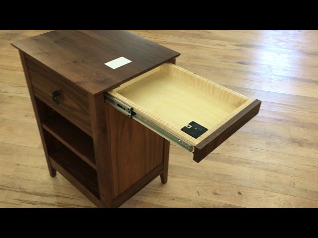 Nightstand with a Secret Compartment Locking Drawer