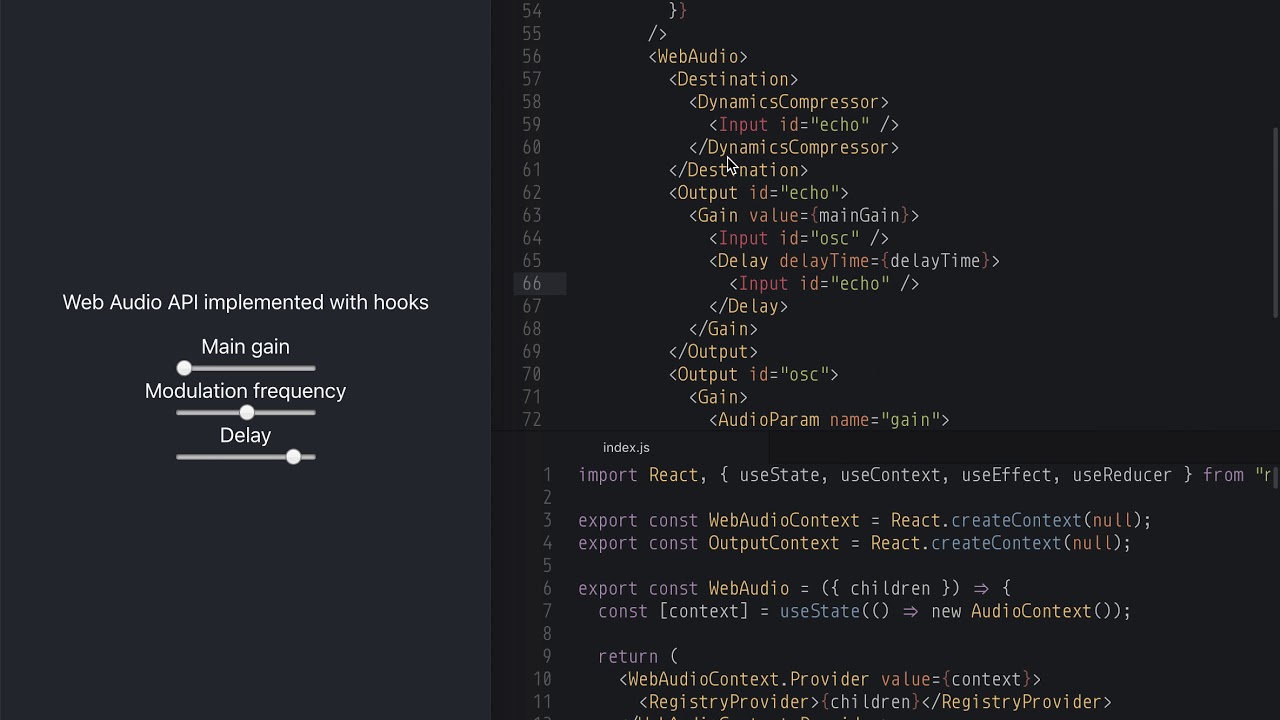 [wip] Web Audio API + React Hooks - YouTube