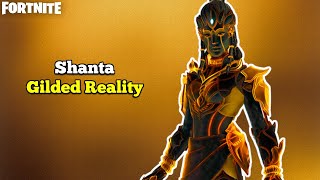 *NEW* SHANTA GILDED REALITY STYLE SKIN GAMEPLAY - FORTNITE BATTLE PASS - THE LOTUS WALKER SET