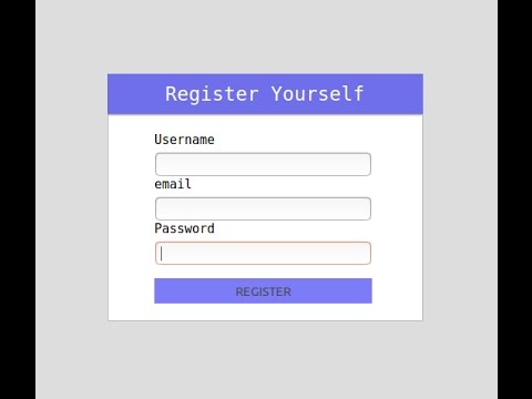 Registration form css template