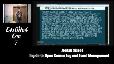 logstash - open source log and event management - Jordan Sissel - CarolinaCon 7
