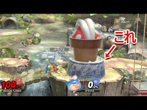 普通は外から入れない植木鉢に侵入することに成功しました【スマブラSP】