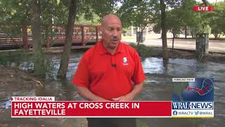 Idalia causes high water at Cross Creek in Fayetteville