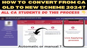 How To Convert To New Syllabus/Scheme From CA Old Scheme In Icai SSP| CA Inter ,final , foundation