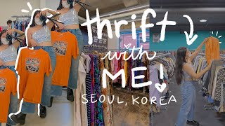 THRIFT WITH ME | Thrifting for FALL 2022 + Try on Haul!  | The best area to thrift in Seoul