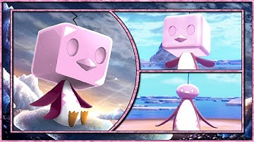 Live shiny Eiscue on Pokemon Shield after 12,178 encounters!