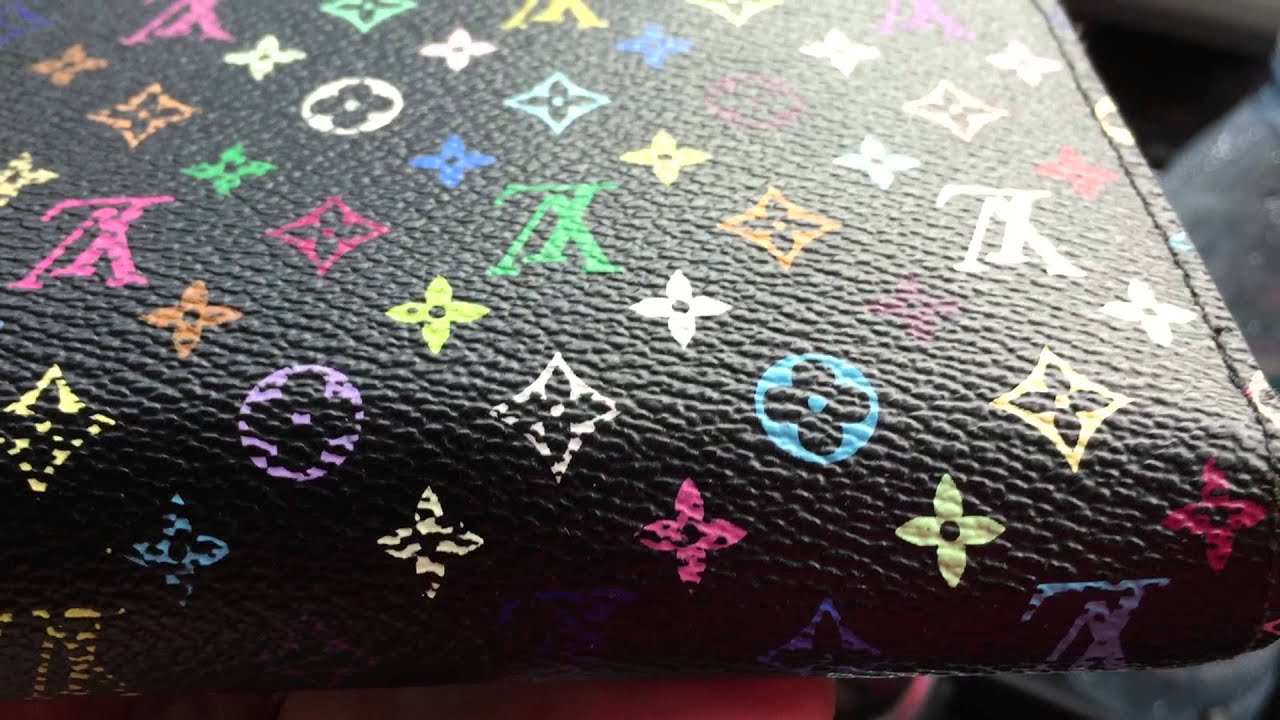 Louis Vuitton Zippy Wallet Monogram Multicolor wear & tear after one year - YouTube