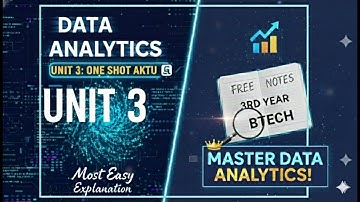 Data Analytics Unit 3 One shot Aktu |3rd year|Btech