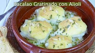 🐠 Bacalao Gratinado con Alioli Casero 🧄