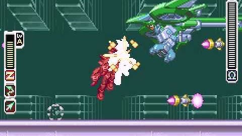 Megaman Zero 2 - Temple of Wind Boss Harpuia