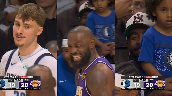 LeBron James joking with Kyrie Irving had Cooper Flagg and Mavs bench laughing 😂