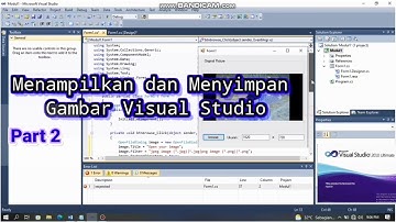 Menyimpan Gambar Menggunakan Microsoft Visual Studio