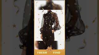 Download Lagu Women's Elegant Lantern Sleeve Shirt Chiffon Transparent Long Sleeve Sweet Lace-up Neck Polk Dot ... MP3