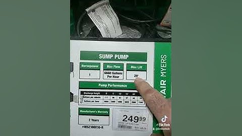 Choosing the right sump pump.