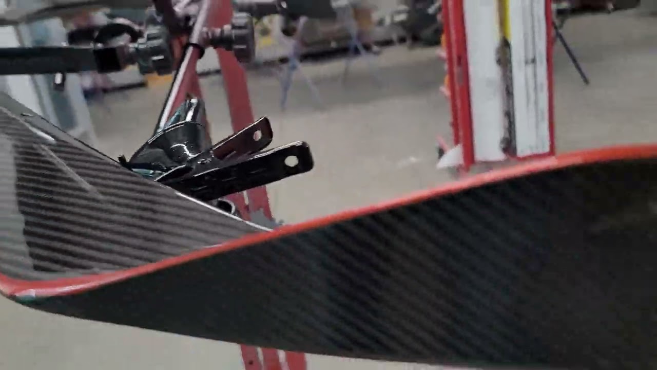 100% Carbon Fiber 5VM for C8 Corvette With Red Mist Pinstripe Upgrade