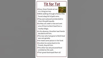 Tit for Tat | Moral Story | Three friends and Bag of Gold #titfortat #moralstory #story #shorts #yt