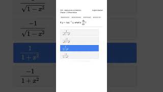Derivative of Inverse Tan x Differentiation Math 12th