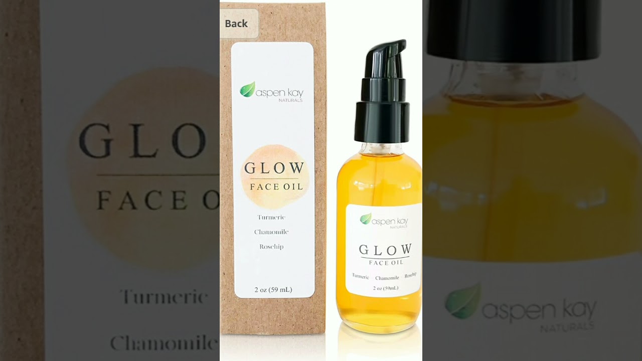 Glow Turmeric & Rosehip Face Oil, Natural & Organic Face Moisturizer