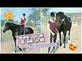 VLOG// конюшня |тренировка |первый галоп