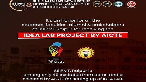 AICTE IDEA (Idea development,  Evaluation & Application) LAB | Shri Shankaracharya Institute,Raipur.