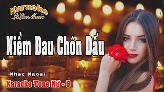 Video thumbnail of "Karaoke - NIỀM ĐAU CHÔN DẤU - Tone Nữ | Lê Lâm Music"