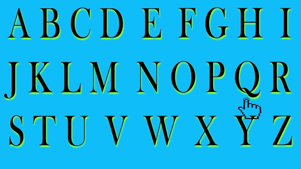 English alphabet : A B C D E F G H I J K L M N O P Q R S T U