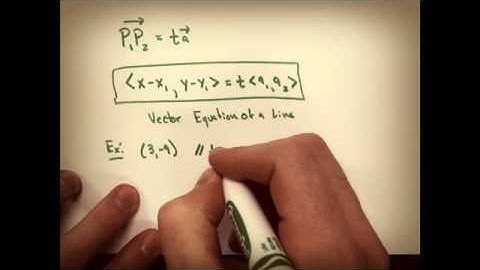 Vectors And Parametric Equations