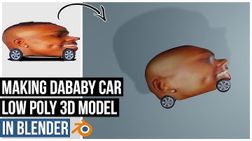 Making DaBaby Car Meme - Low Poly 3D Model in Blender Tutorial - Timelapse & Commentary