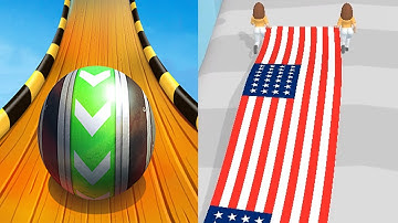 Sky Rolling Ball 3D VS Flag Painters Android iOS Gameplay (Level 81-85)