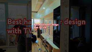 best hall interior design work with tv unit