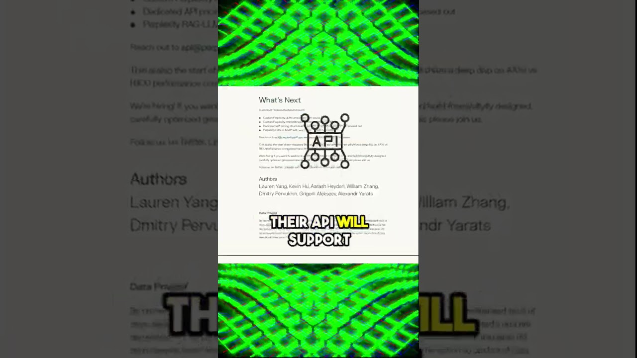 What are PERPLEXITY'S API Models and future API updates?