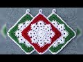 How to Crochet a Snowflake Granny Square | Step-by-Step Winter Crochet ll