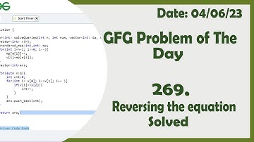 Reversing the equation || C++ || GFG Daily Problem