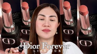 DIOR ~ ROUGE DIOR FOREVER | DIOR LIPSTICK | TRANSFER PROOF FORMULA \& NEW ROUGE DIOR BLUSH | SWATCHES