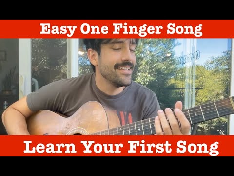 First Guitar Lesson for Beginners Learn A Song - YouTube