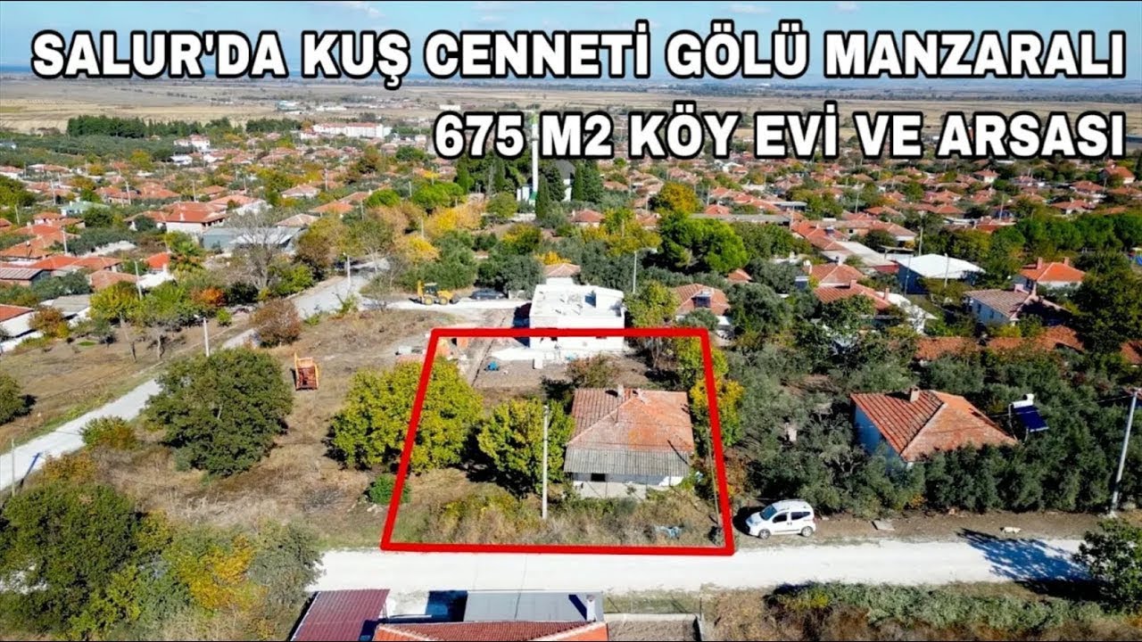 2271- SALUR’DA  KUŞ CENNETİ GÖLÜ MANZARALI 675 M² KÖY EVİ ARSASI