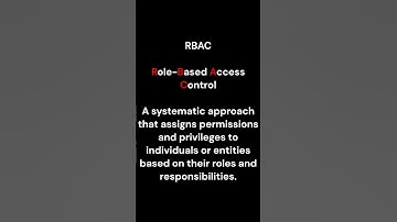 Definitions - Role Based Access Control