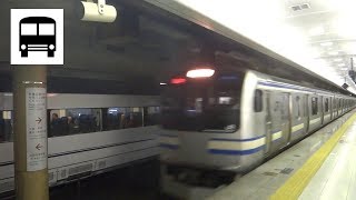 JR East E217 Series (Mitsubishi IGBT) - Arriving at Narita T2 Station JR東日本E217系電車