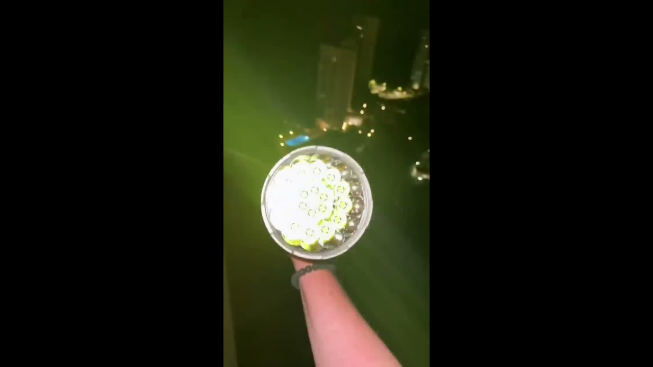 Worlds Brightest Flashlight Off A SKYSCRAPER