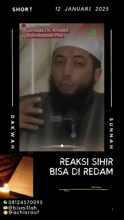 Reaksi Sihir Itu Bisa Di Redam | Ustadz Dr. Khalid Basalamah MA #shortvideo  #shortsfeed