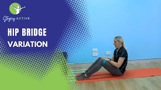 Hip bridge exercise variation