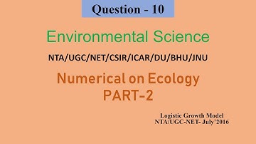 Part 2 Ecology Numerical Environmental Science NTA UGC NET CSIR