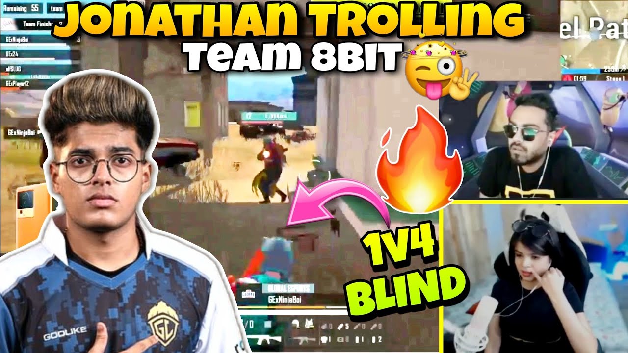 GE NINJABOI 1v4 Team BLIND 🤯🔥 Jonathan TROLLING Mighty 🤣