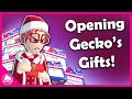 I open geckos gifts because he wont open them