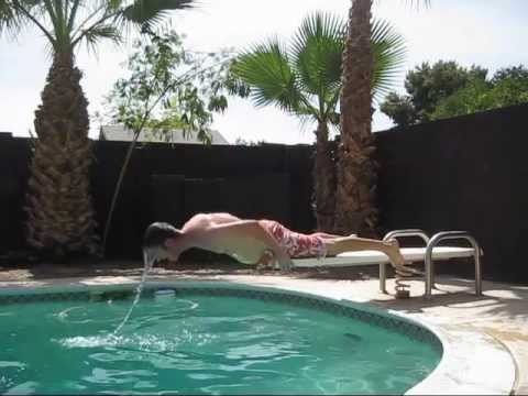 Diving board pull-up FAIL - Very funny