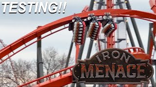 Iron Menace TESTING (4K Testing Footage!) Dorney Park, Allentown, PA