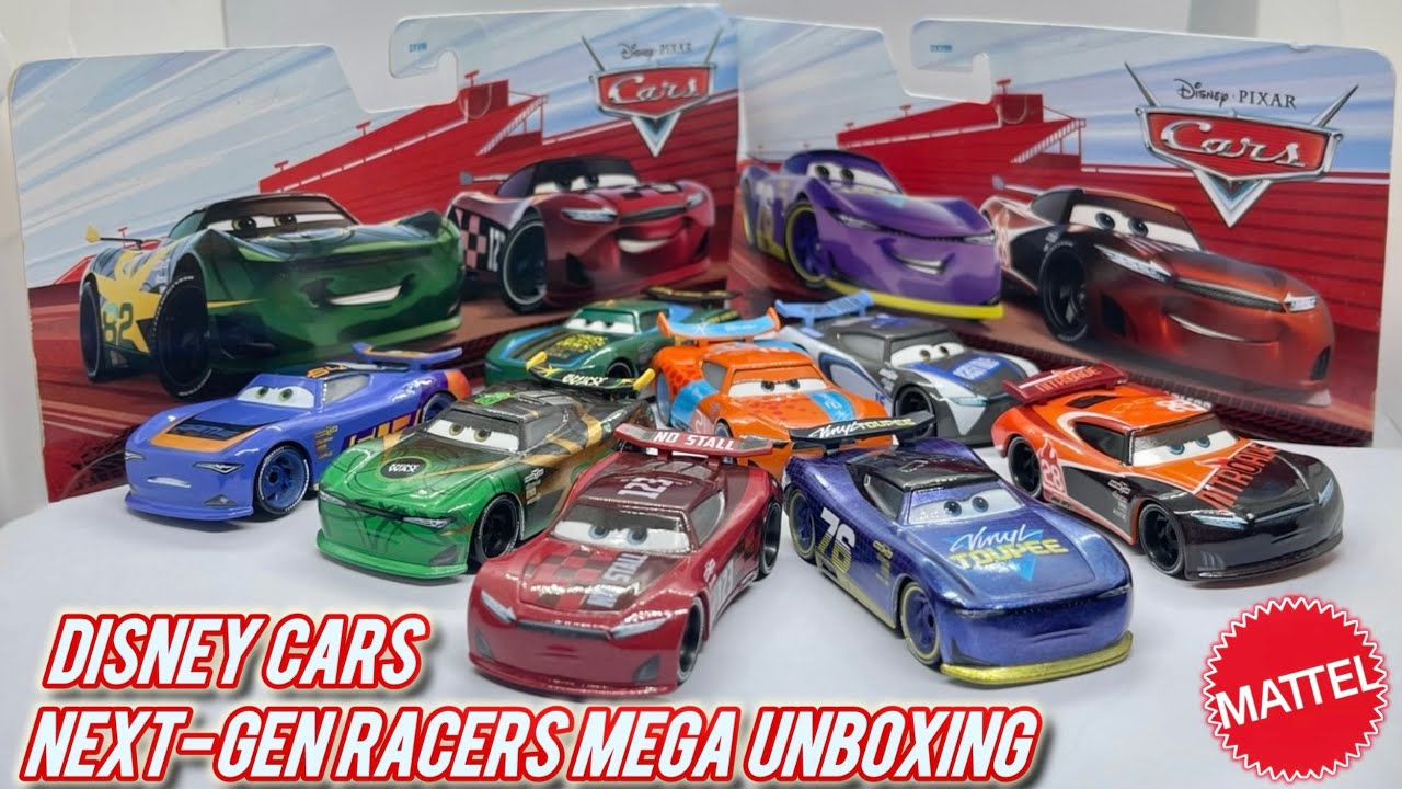Disney Pixar Cars 3 Next-Gen racers mega unboxing - Mattel (From