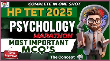 Most Important Top MCQs Marathon of Psychology for HP TET 2025 Based on Latest Pattern 2025-26