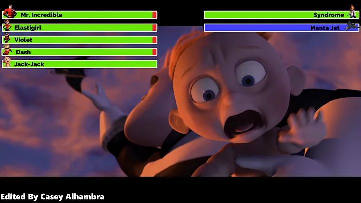 Jack-Jack vs. Syndrome with healthbars